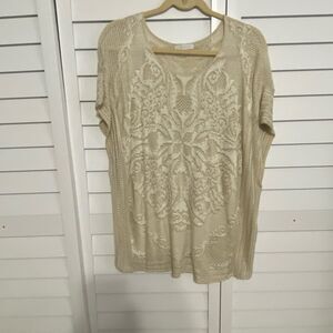 Elegant Cream Knit Top